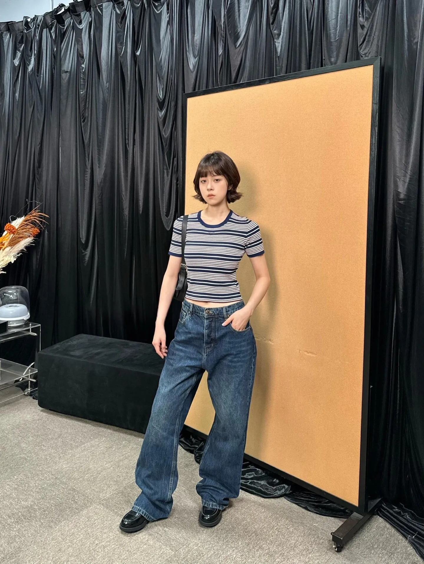 Louis Vuitton/Louis Vuitton back pocket leather jeans